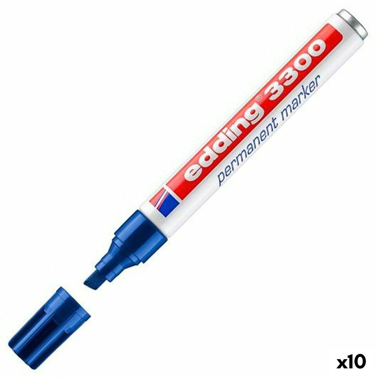Permanent marker Edding 3300 - blå, 10 stk.