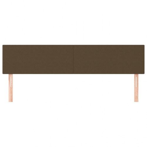 Sengegavl i stof 200 x 5 x 78/88 cm - mørkebrun