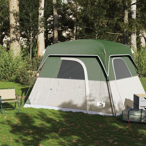 4-personers campingtelt vandafvisende grøn