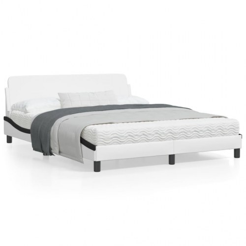 Sengeramme Dover 160 x 200 cm - hvid og sort
