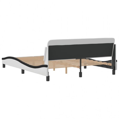 Sengeramme Dover 160 x 200 cm - hvid og sort