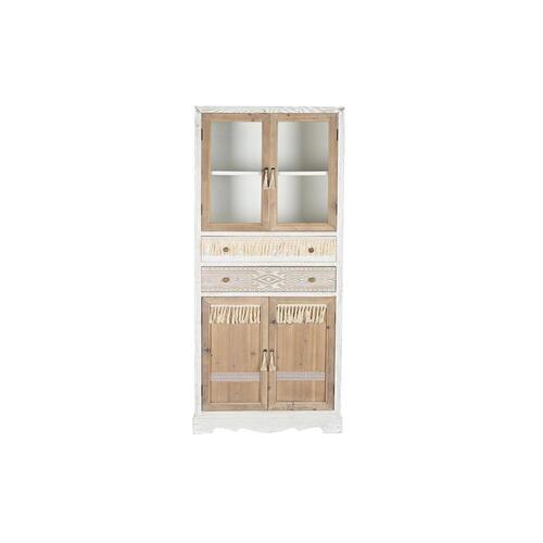 Skab Hvid Natur Krystal Gran 86 x 40 x 180 cm 80 x 42 x 180 cm