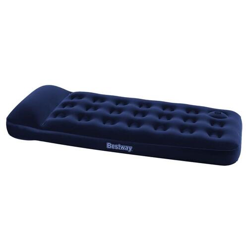 Bestway luftmadras 185x76x28 cm med indbygget fodpumpe velour
