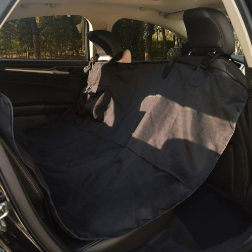 Bagsædebetræk til kæledyr 148 × 142 cm - sort bilsædebeskytter