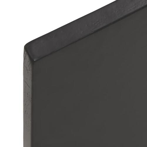 Væghylde 80x30x2 cm behandlet massivt egetræ mørkebrun