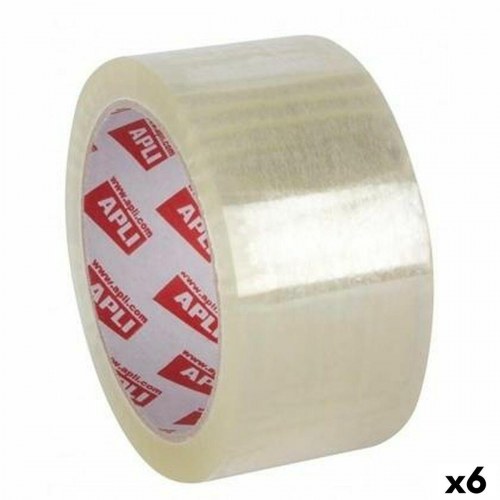 Apli pakketape gennemsigtig 48 mm x 132 m - 6 ruller
