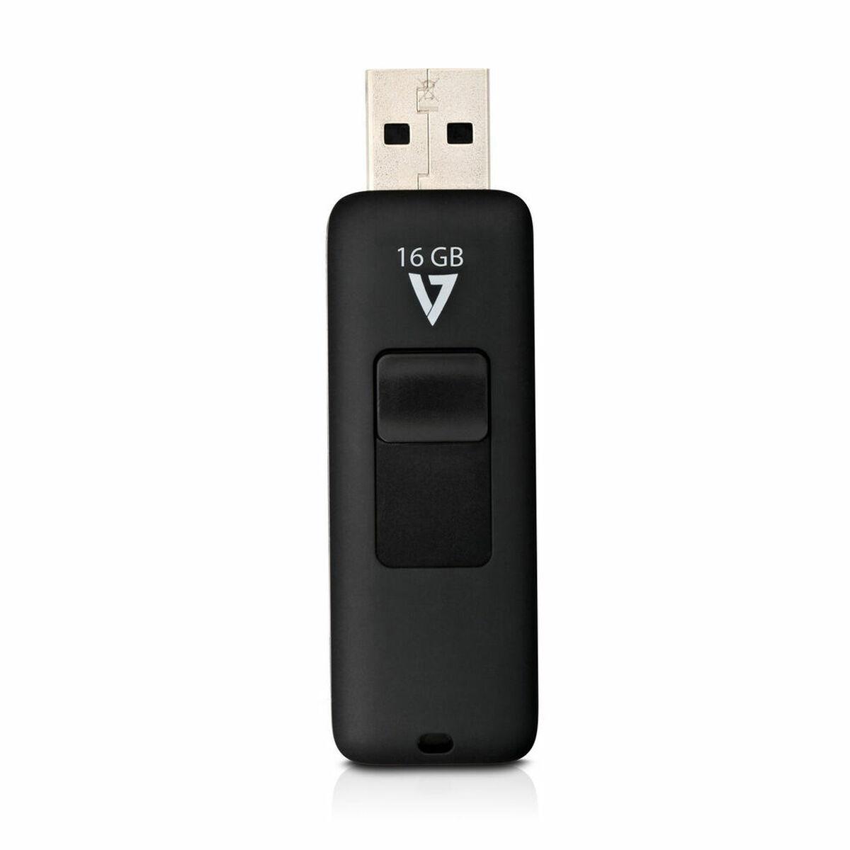 Mikro Sd Hukommelseskort Med Adapter V7 Sort 16 Gb