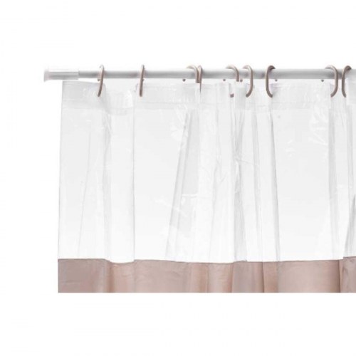 Bruseforhæng Berilo - gennemsigtig/beige PEVA 180 × 180 cm (pk. med 12)