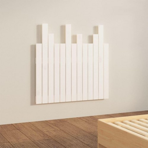 Sengegavl i massivt fyrretræ 82,5 x 3 x 80 cm - hvid