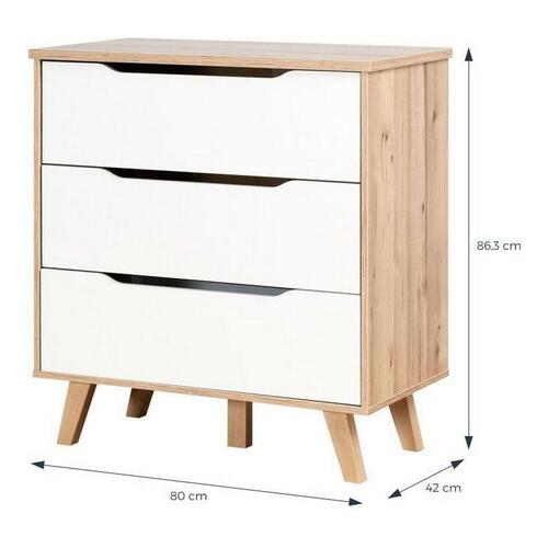 Kommode Vankka Træ Hrast (80 x 42 x 86,3 cm)