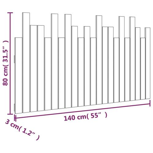 Sengegavl 140x3x80 cm massivt fyrretræ