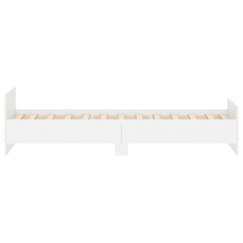 Sengeramme 90 x 200 cm i konstrueret træ - hvid