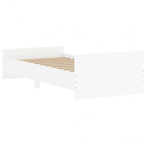 Sengeramme 90 x 200 cm i konstrueret træ - hvid