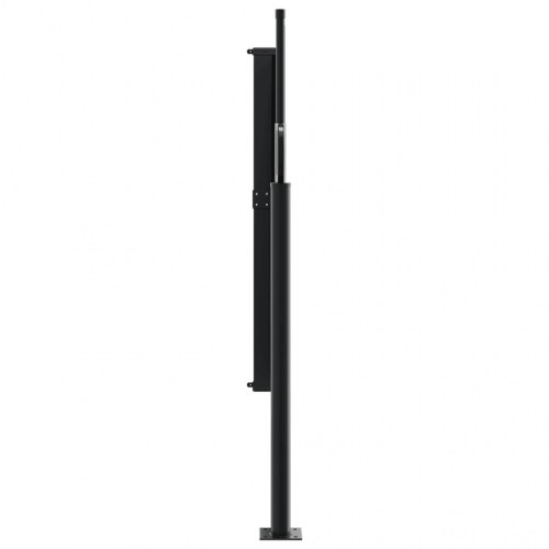 Sidemarkise 120 × 500 cm - sammenrullelig, cremefarvet