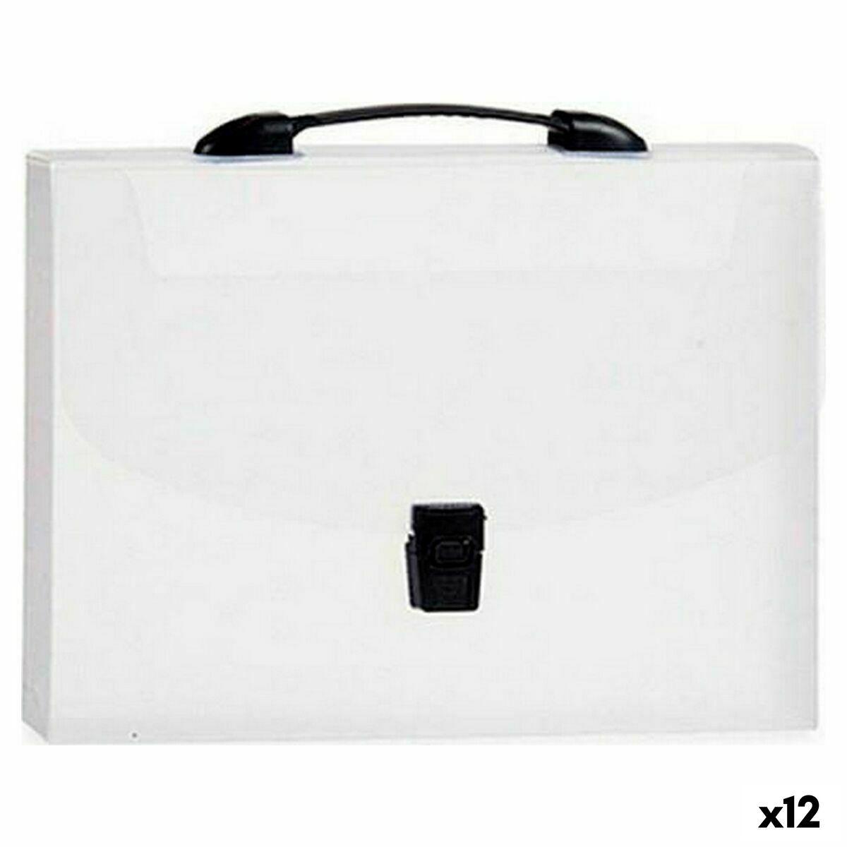 Dokumentmappe Mappe Sort Gennemsigtig A4 (25 x 3 x 33 cm) (12 enheder)