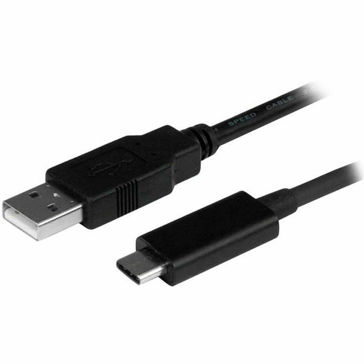 Startech USB A til USB-C kabel 1 m - USB2.0, sort billede