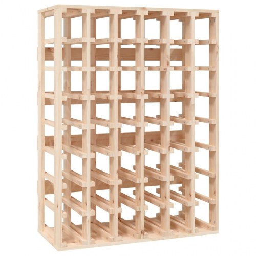 Vinreol i massivt fyrretræ - 70 × 33 × 94 cm, plads til 48 flasker
