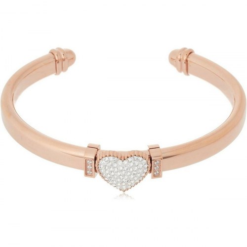 Armbånd - gylden stål, hjerte-design (ø 55 mm)