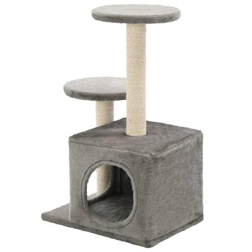 Kradsetræ med sisalstolper 60 cm grå