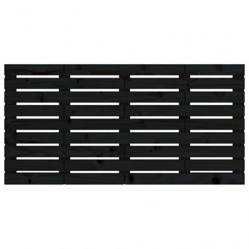 Sengegavl i massivt fyrretræ 126 x 3 x 63 cm - sort