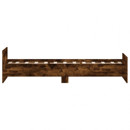 Sengeramme 75x190 cm i konstrueret træ - røget eg (uden madras)