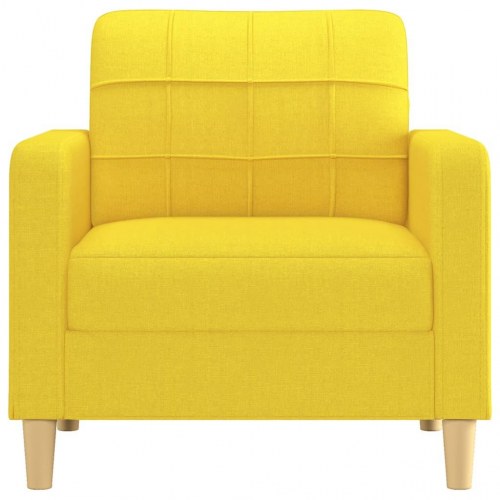 Lænestol i stof 60 cm lysegul
