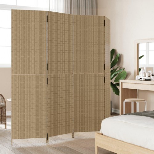 Rumdeler med 4 paneler i polyrattan - beige