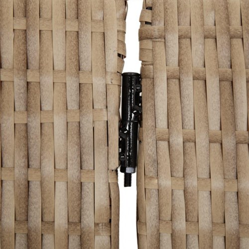 Rumdeler med 4 paneler i polyrattan - beige