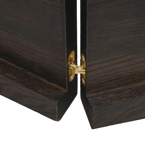 Bordplade 160x40x(2-4) cm naturlig kant behandlet træ mørkebrun