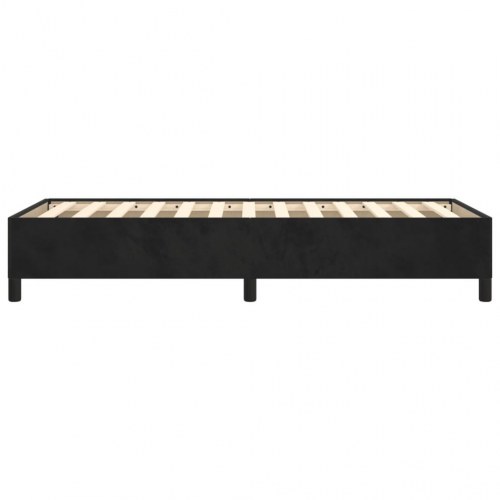 Sengeramme i fløjl - sort 100x200 cm (uden madras)