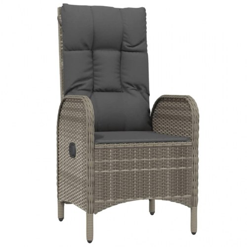 Loungesæt til haven 3 dele med hynder polyrattan grå