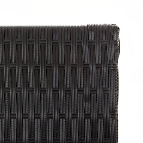 Rumdeler 6 paneler polyrattan sort
