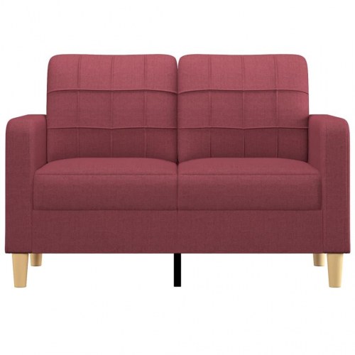 2-personers sofa i stof - 120 cm sædebredde, vinrød