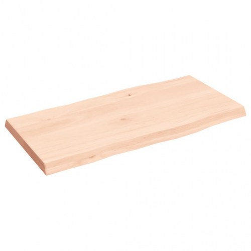 Bordplade 80x40x(2-4)cm naturlig kant ubehandlet massivt træ