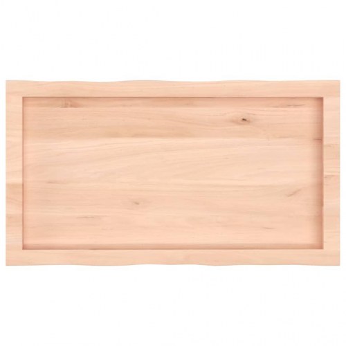 Bordplade 80x40x(2-4)cm naturlig kant ubehandlet massivt træ