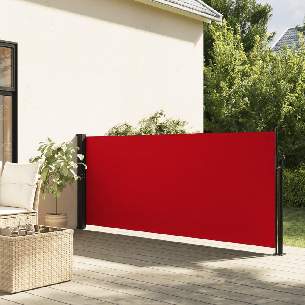 Sammenrullelig sidemarkise 140x600 cm rød