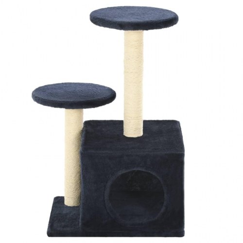 Kradsetræ til katte med sisal-kradsestolper 60 cm - mørkeblå
