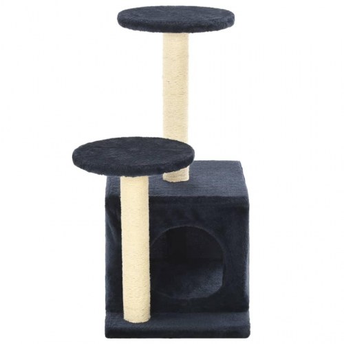 Kradsetræ til katte med sisal-kradsestolper 60 cm - mørkeblå