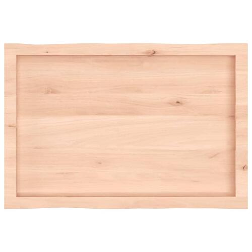 Bordplade 80x50x(2-6)cm naturlig kant ubehandlet massivt træ