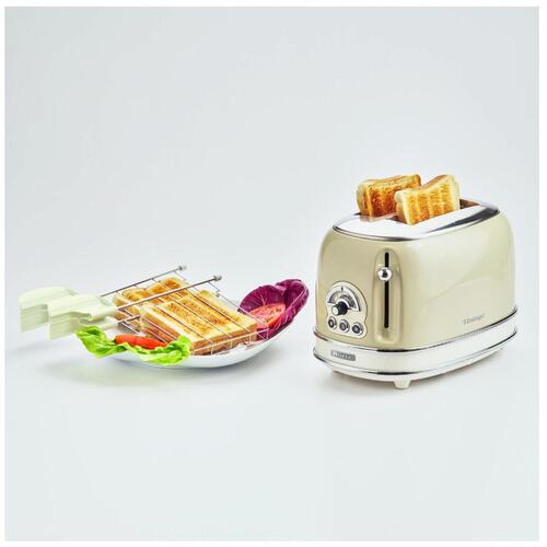 Brødrister Ariete Vintage 155/13 - 2000 W, beige (30 × 19 × 20 cm)