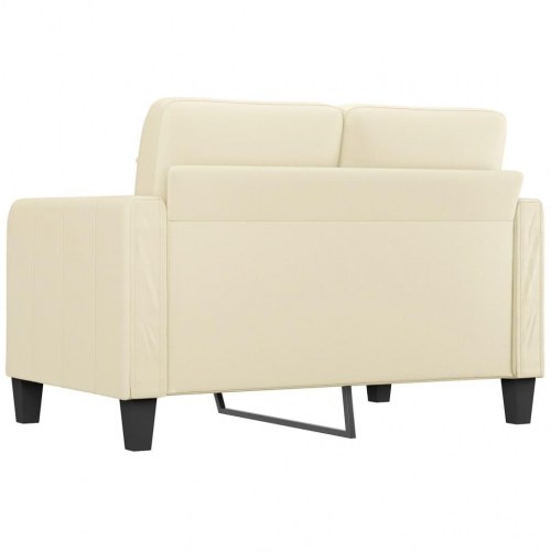 2-personers sofa i kunstlæder - creme, 120 cm sædebredde