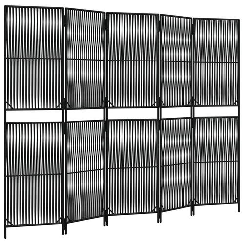 Rumdeler 5 paneler polyrattan sort