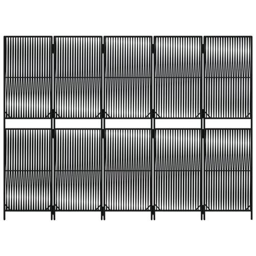 Rumdeler 5 paneler polyrattan sort