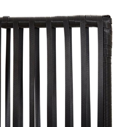 Rumdeler 5 paneler polyrattan sort