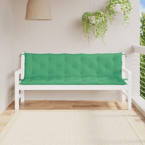 Hynder til havebænk 2 stk. 180 x 50 x 7 cm - grøn