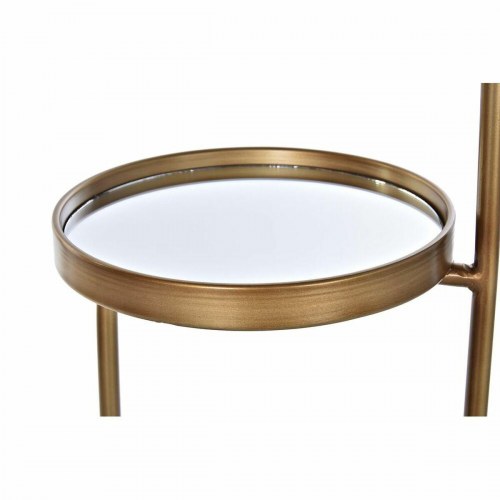 Hyldereol med 4 hylder - spejl & metal, kobber (43 × 35 × 113 cm)