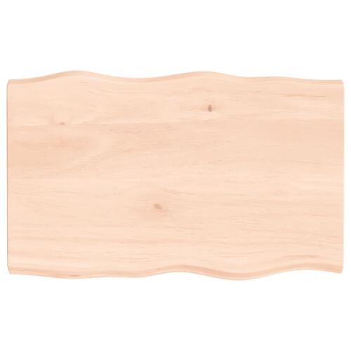 Bordplade 80x50x(2-4)cm naturlig kant ubehandlet massivt træ