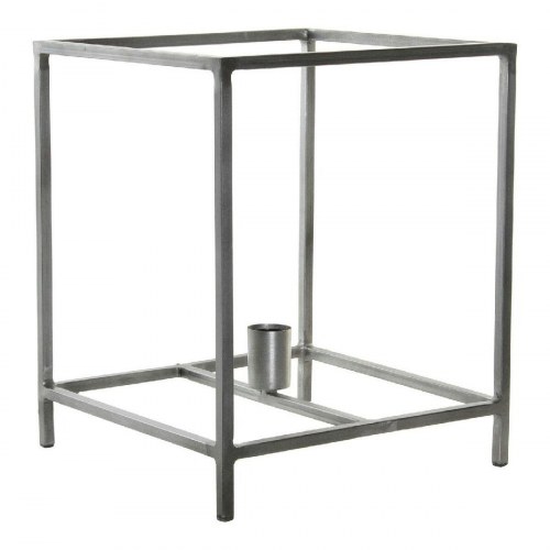 Bordlampe i metal - grå, vintage 33 × 33 × 40 cm