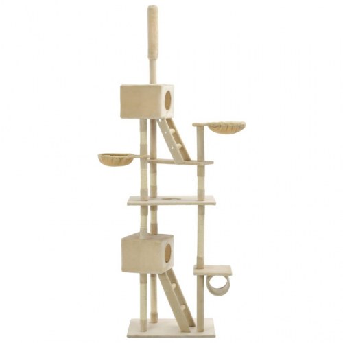 Kradsetræ til katte med sisal-kradsestolper 230-260 cm beige