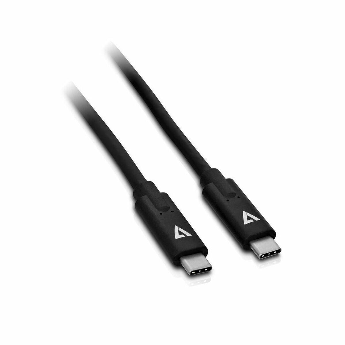 USB-C kabel V7 - sort 2 m